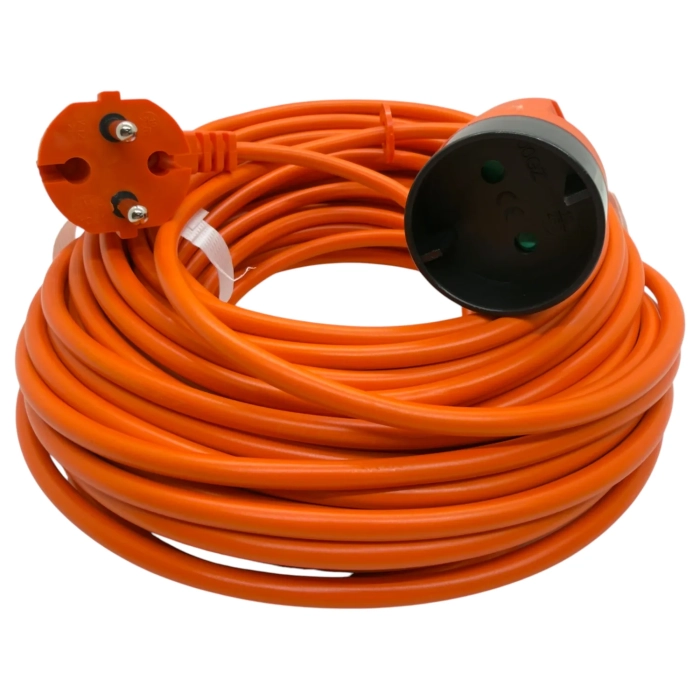 przedłużacz ogrodowy 20mb 2x1.0mm2 bez uziemienia z wtyczką Schuko ELGOTECH PK-1020 