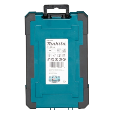 19-częściowy zestaw wierteł HSS-Co do metalu Makita D-67561
