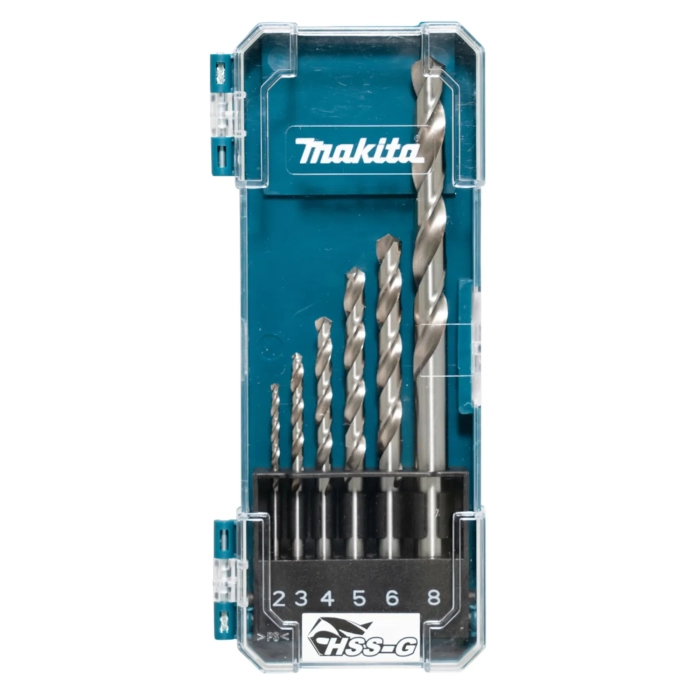 zestaw 6-częściowy wierteł do metalu HSS-G 2-8 mm Makita D-75742