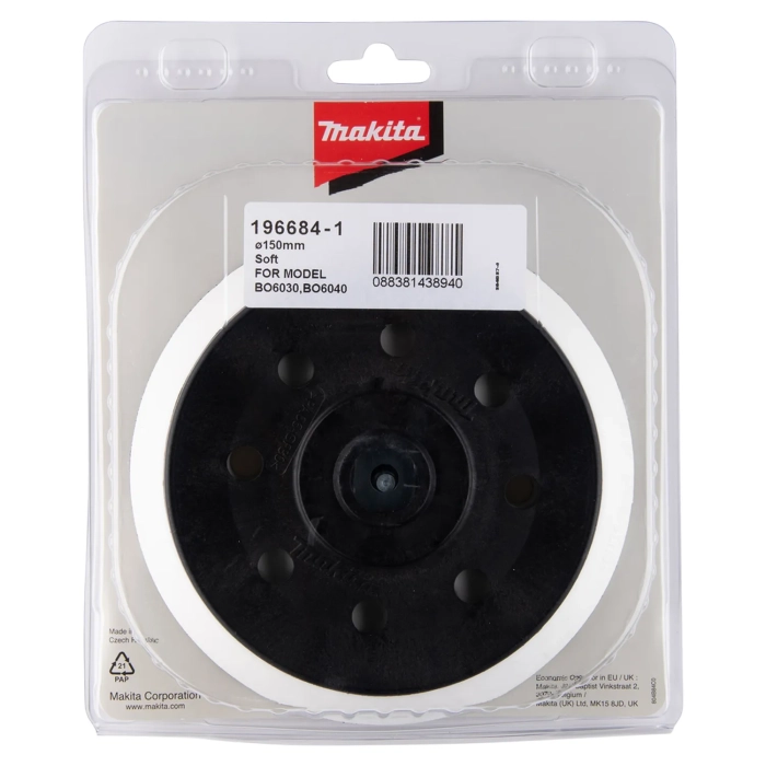 talerz szlifierski na rzep 150mm miękki Makita 196684-1 do BO6030 BO6040