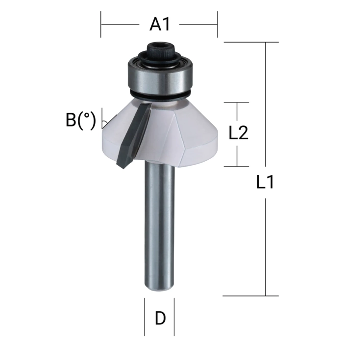 Makita D-10609 frez kątowy 8mm 17,2x41,5mm (z łożyskiem) u:8/ś:17,2/dr:9,5/dc:41,5/k:15