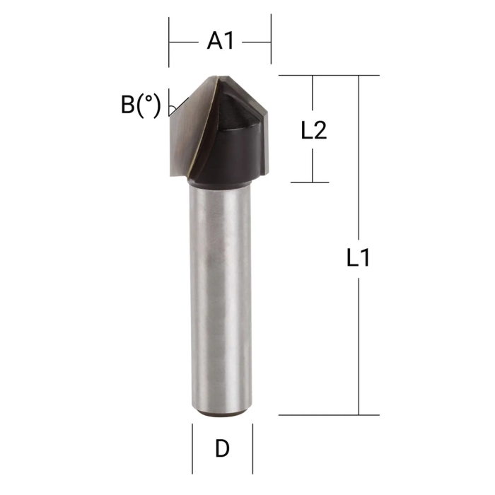 Makita D-10659 frez trymujący 8mm 12,7x44,7mm k30 u:8/ś:12,7/dr:12,7/dc:44,7/k30