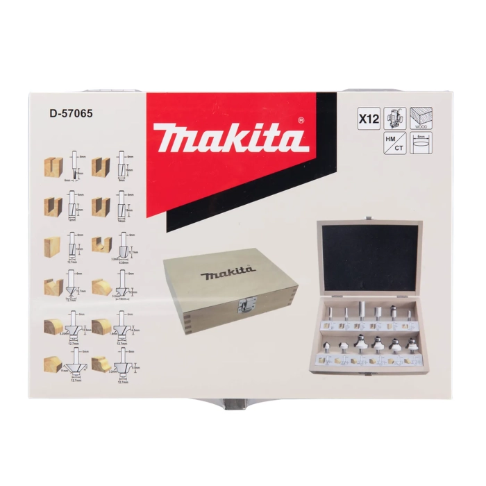 Makita D-57065  zestaw frezów 6mm (12 szt.)