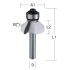 Makita D-10590 frez kątowy 8mm 14,5x41,5mm (z łożyskiem) u:8/ś:14,5/dr:9,5/dc:41,5/k:7