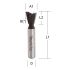 Makita D-10877 frez trapezowy 8mm 6,35x40mm u:8/ś:6,35/dr:8/dc:40/k:7,5