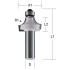 Makita P-78922  frez prof. wklęsły 3r 6mm 20,7x41mm(z łożyskiem) u:6/ś:20,7/dr:9/dc:41/r:3