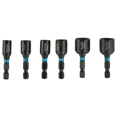 zestaw nasadek 1/4 cala 50 mm Impact Black Makita E-15768 - 6 szt