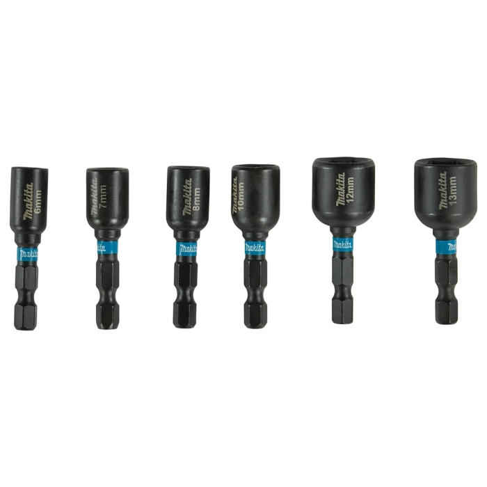 zestaw nasadek 1/4 cala 50 mm Impact Black Makita E-15768 - 6 szt