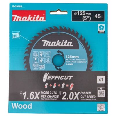 tarcza tnąca 125 x 20 45 zębów Makita B-69462 EFFICUT