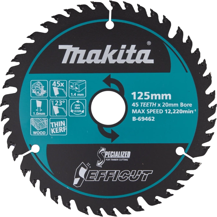 tarcza tnąca 125 x 20 45 zębów Makita B-69462 EFFICUT