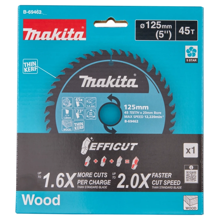 tarcza tnąca 125 x 20 45 zębów Makita B-69462 EFFICUT