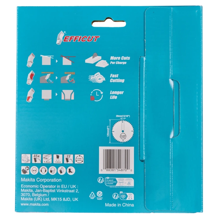tarcza tnąca 125 x 20 45 zębów Makita B-69462 EFFICUT