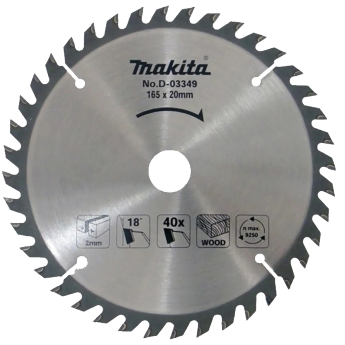 tarcza tnąca 165 x 20 mm 40 zębów Makita D-03349 ECONOMY