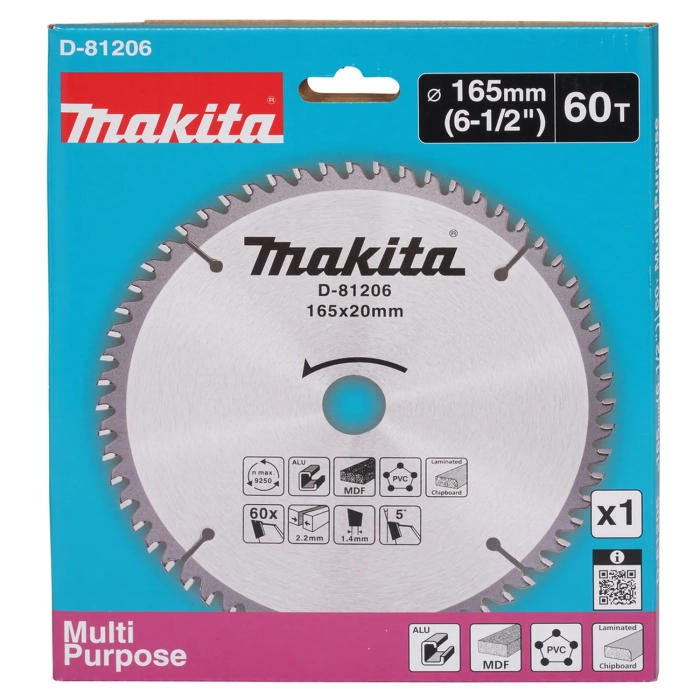 tarcza tnąca 165 x 20 60 zębów Makita D-81206 uniwersalna