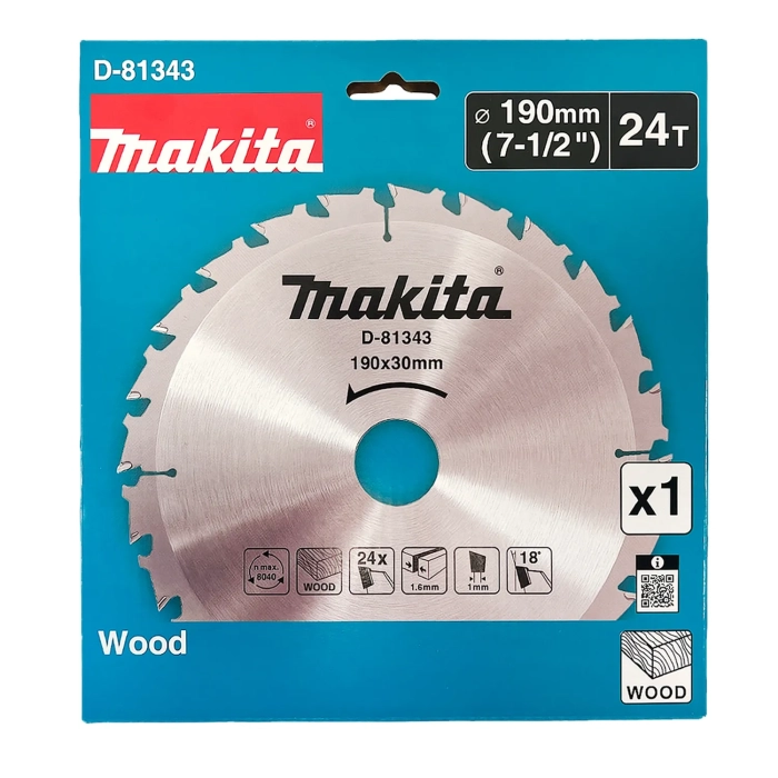 tarcza tnąca 190 x 30 mm 24 zęby Makita D-81343 ECONOMY