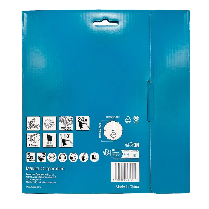 tarcza tnąca 190 x 30 mm 24 zęby Makita D-81343 ECONOMY