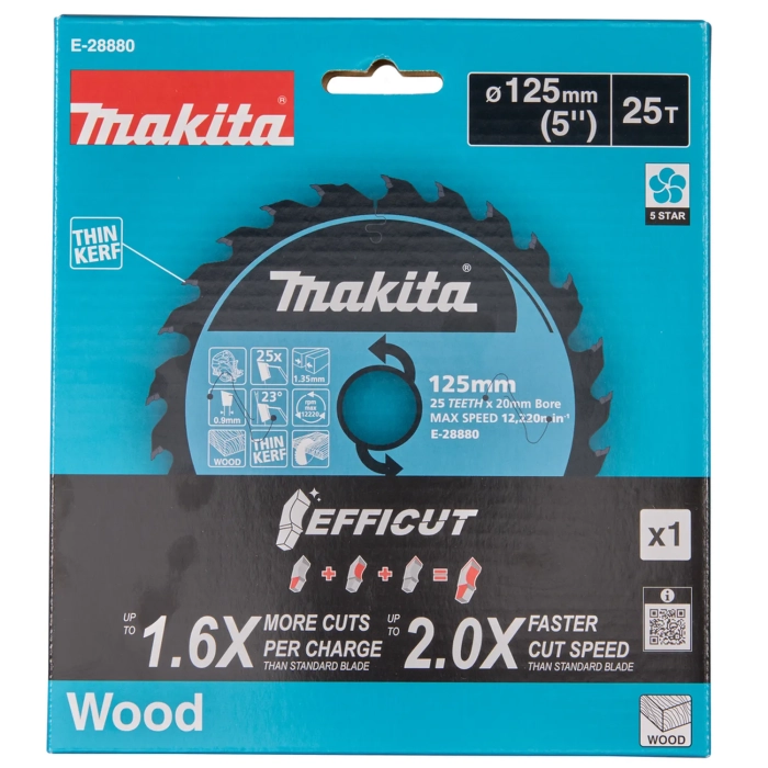 tarcza tnąca 125 x 20 25 zębów Makita E-28880 EFFICUT