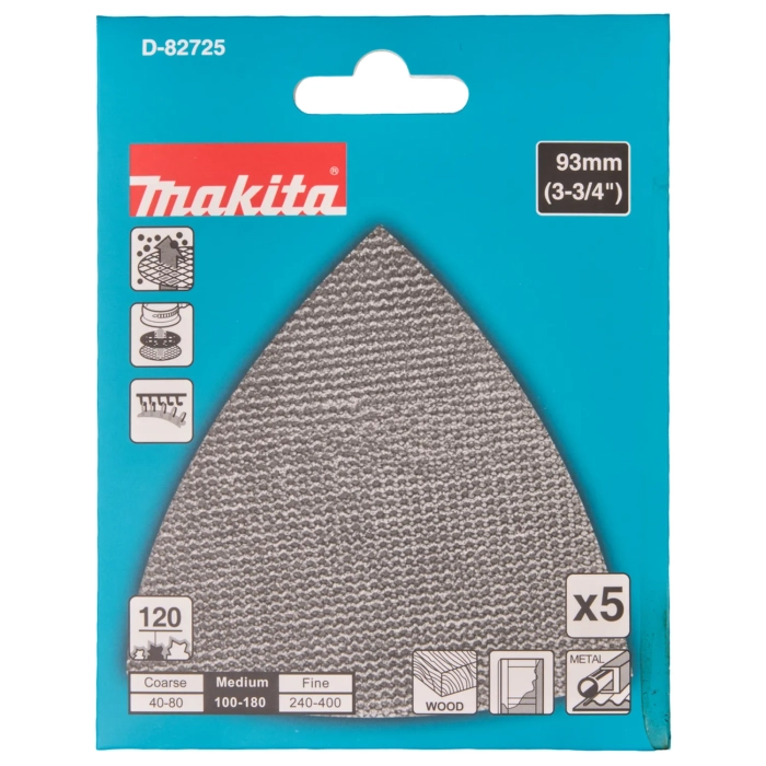 siatka szlifująca 93mm A120 5szt Makita D-82725