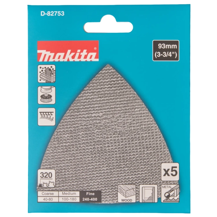 siatka szlifująca 93mm A320 5szt Makita D-82753