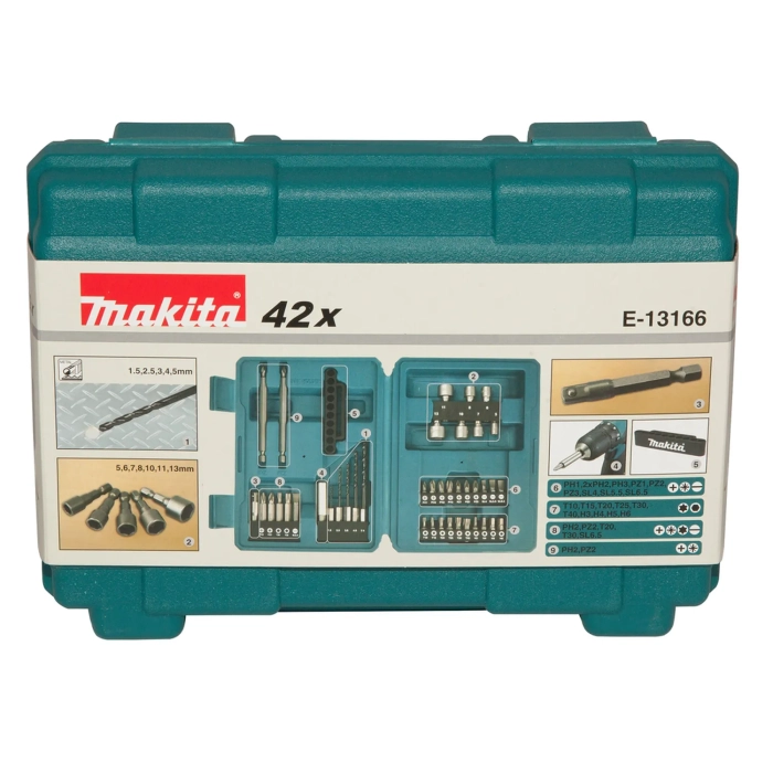 zestaw bitów 42 szt. i akcesoriów Makita E-13166