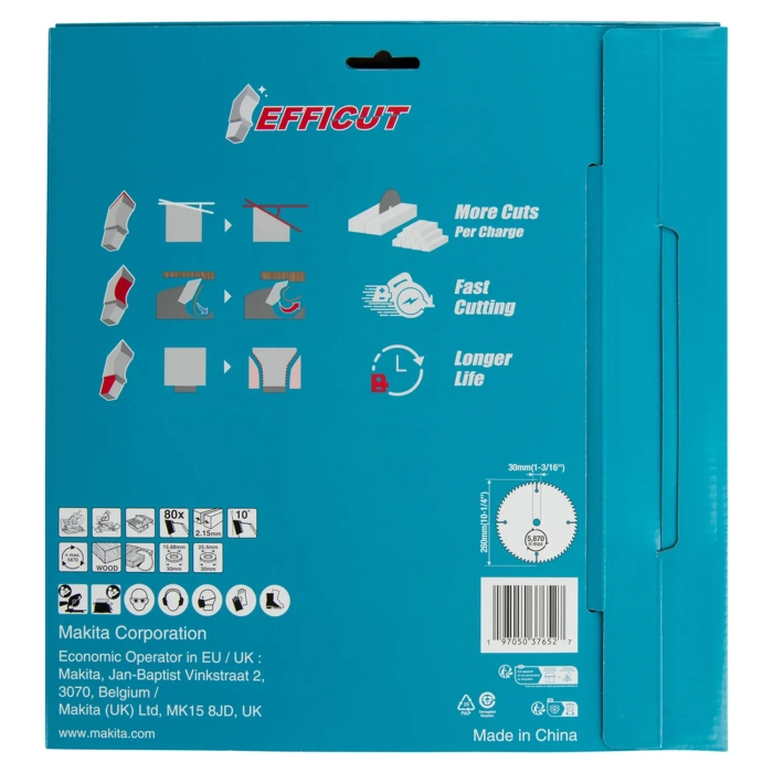 tarcza tnąca 260 x 30 80 zębów Makita E-29577
