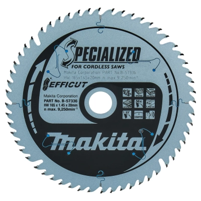 tarcza tnąca 165 x 20 56 zębów Makita B-57336 EFFICUT