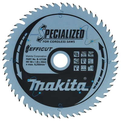 tarcza tnąca 165 x 20 56 zębów Makita B-57336 EFFICUT