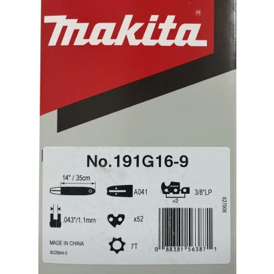 prowadnica łańcucha 35cm 3/8 cala 1,1mm 52 ogniwa Makita 191G16-9