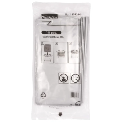 Makita 195432-5 worki foliowe 10szt do DVC150L DVC155L DVC157L DVC860L DVC86L VC001GL VC002GL VC003GL VC004GL VC005GL VC013GL VC014GL VC1310L
