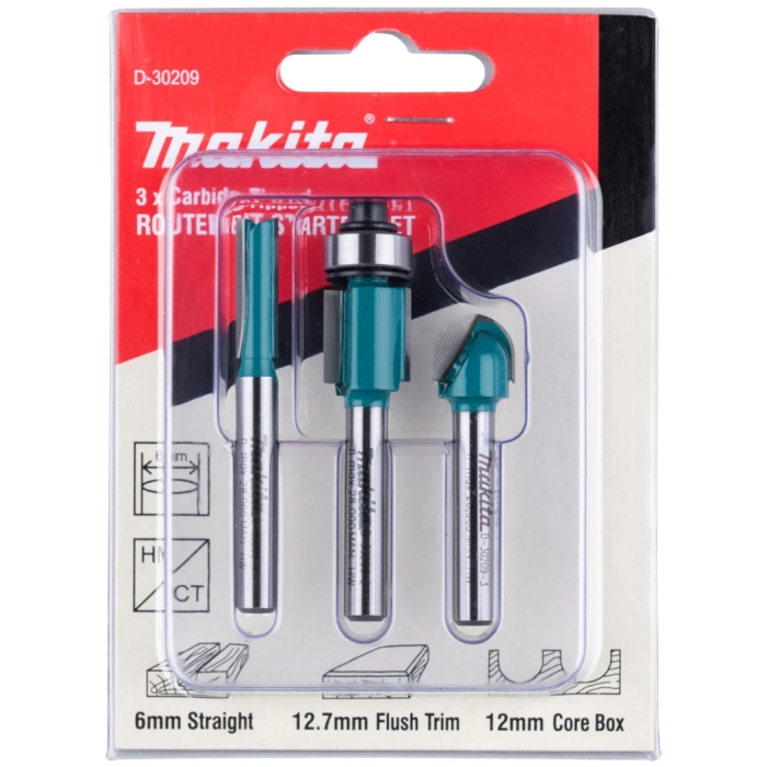 zestaw frezów 6mm 3szt. Makita D-30209