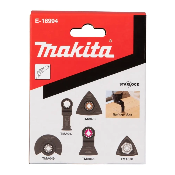 Makita E-16994 zestaw brzeszczotów Starlock (TMA047, TMA049, TMA065, TMA073, TMA078) 5szt