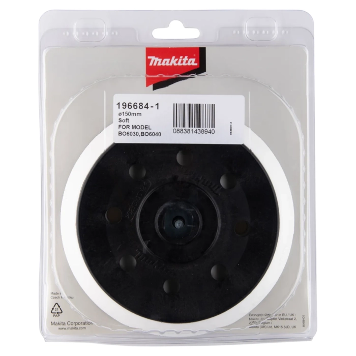 talerz szlifierski na rzep 150mm miękki Makita 196684-1 do BO6030 BO6040