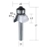 Makita D-09575 frez kształt.-falisty 6mm 20x40mm (z łożyskiem)