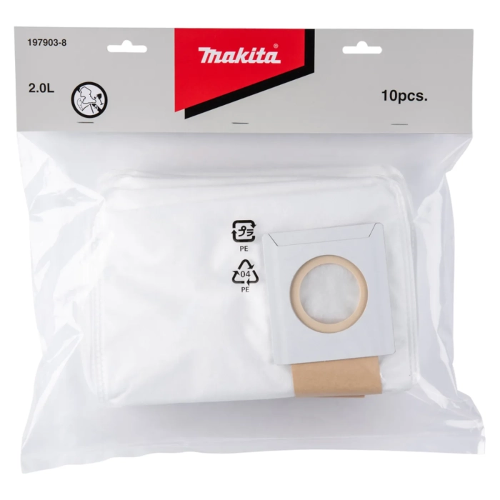 Makita 197903-8 flizelinowy worek na pył 10szt do DVC260