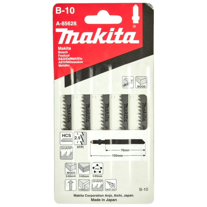 Makita A-85628 brzeszczot B-10 HCS 105x1,25mm 9z/C 5 szt