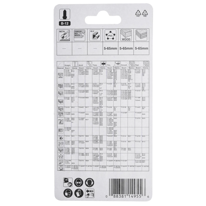 Makita A-85640 brzeszczot B-12 HCS 105x1,25mm 6z/C 5 szt