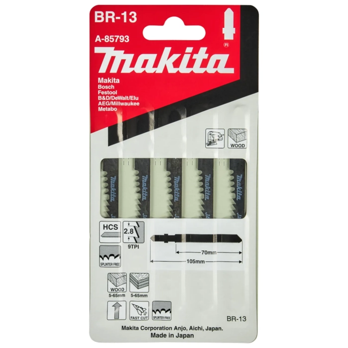 brzeszczot 5szt. BR-13 HCS 105x1,25mm 9z/C Makita A-85793