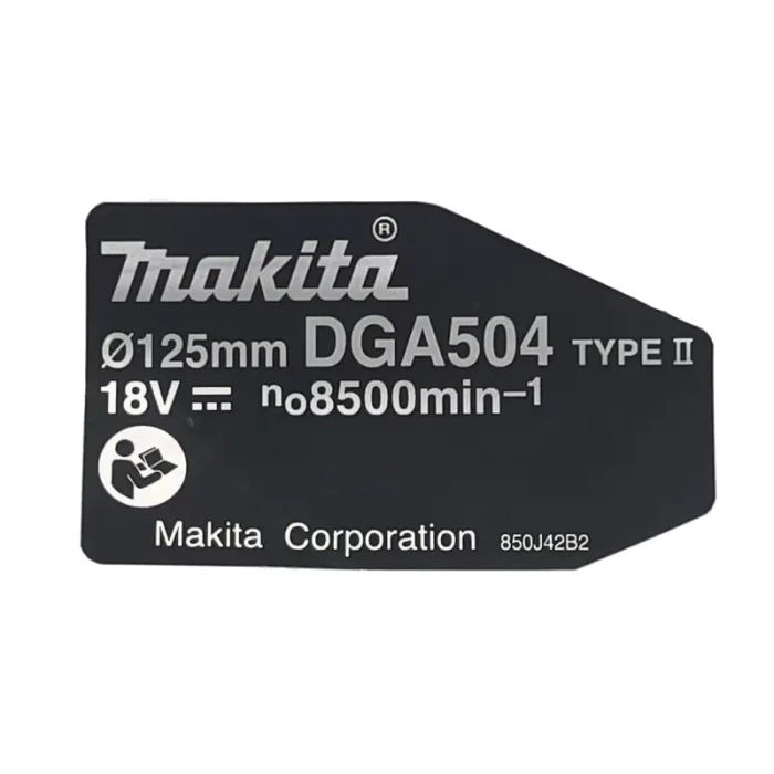 tabliczka znamionowa do DGA504 Makita 850J42-2
