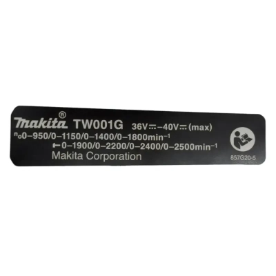 tabliczka znamionowa Makita 857G20-5 do TW001G