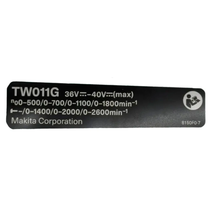 Makita 8150F0-7 tabliczka znamionowa do TW011G