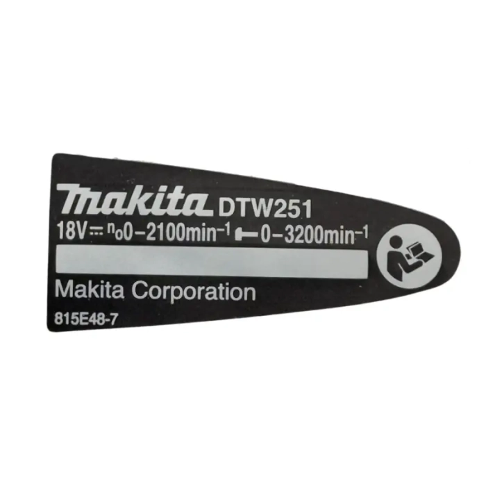Makita 815E48-7 tabliczka znamionowa do DTW251
