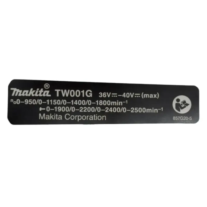 tabliczka znamionowa Makita 857G20-5 do TW001G