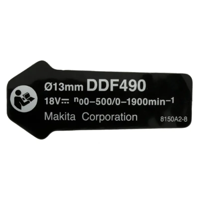 Makita 8150A2-8 tabliczka znamionowa do DDF490