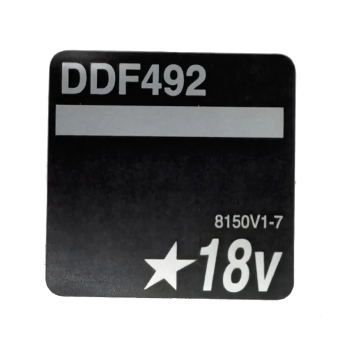 Makita 8150V1-7 etykieta z numerem seryjnym do DDF492