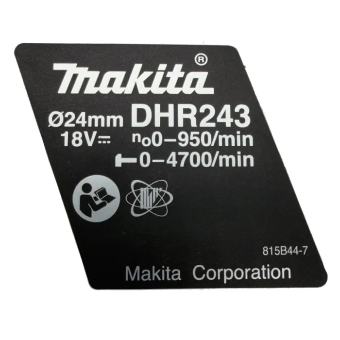 Makita 815B44-7 tabliczka znamionowa do DHR243