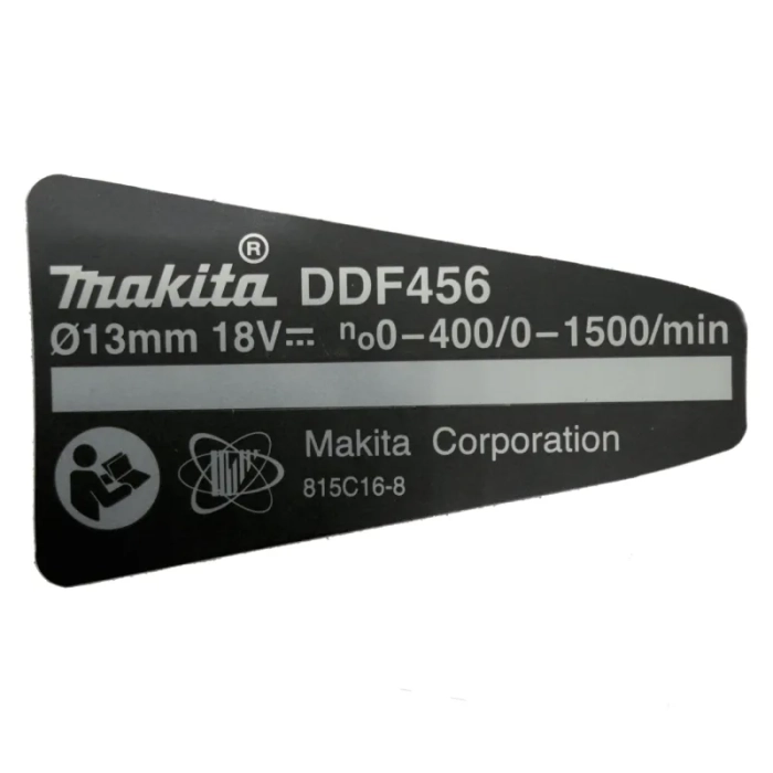 Makita 815C16-8 tabliczka znamionowa do DDF456