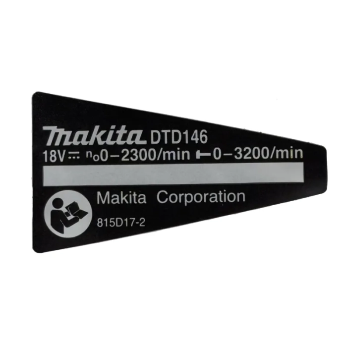 Makita 815D17-2 tabliczka znamionowa do DTD146