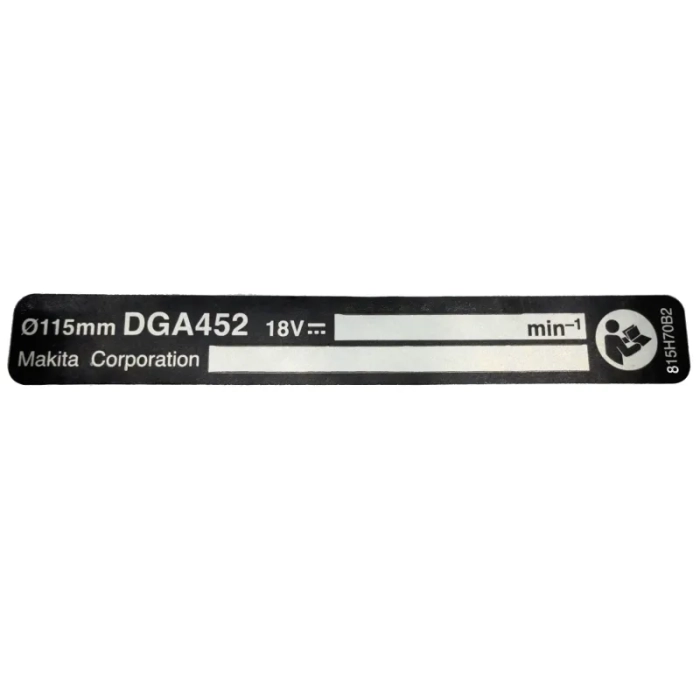Makita 815H70-2 tabliczka znamionowa do DGA452