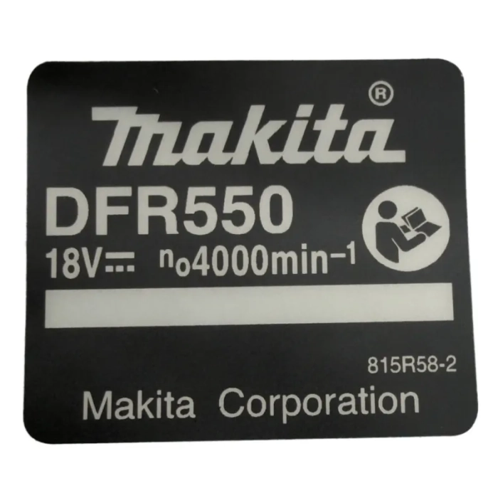 Makita 815R58-2 tabliczka znamionowa do DFR550