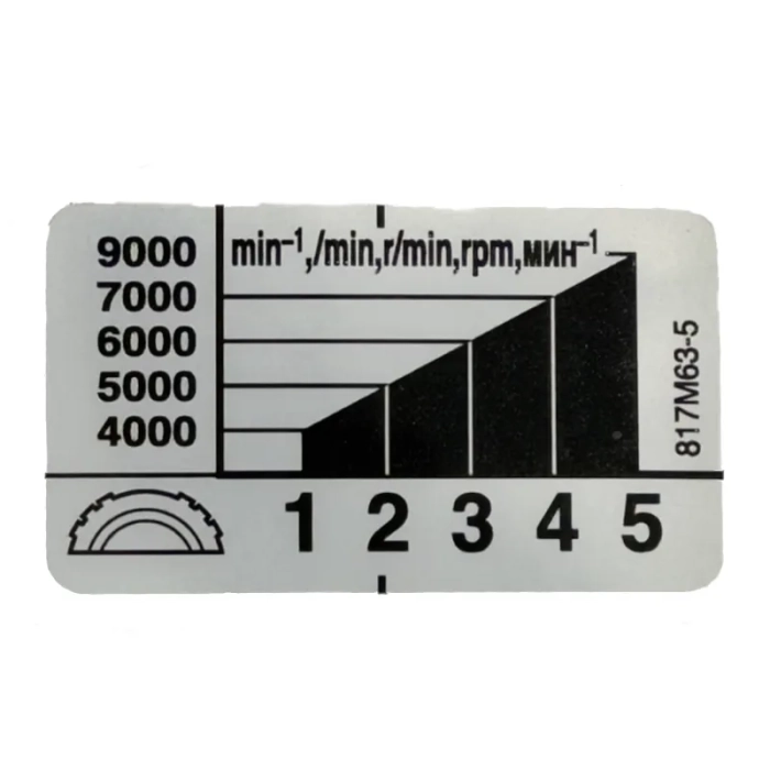Makita 817M63-5 etykieta obudowy do GA6040C GA6041C PC5010C